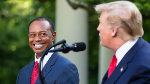 Tiger Woods hrát na Masters nebude. Tvrdí to americký prezident Donald Trump...