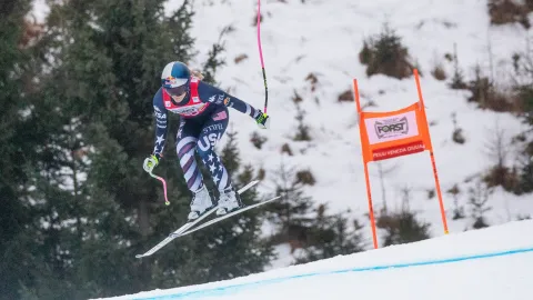 Vonnová měla na Hrách těžký pád. Před tím se pustila do ostré přestřelky s novinářem